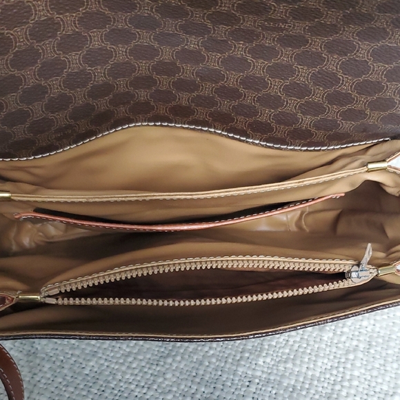 CELINE Brown Macadam Flap Crossbody Bag - Picture 10 of 17